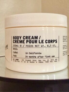 Le Labo Body Cream Basil 8.3oz /250ml Full Size Brand New